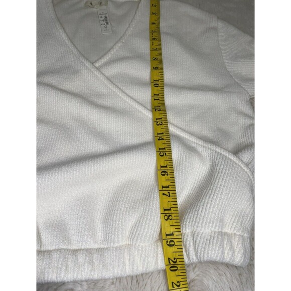 NWT Madewell Ottoman Knit Wrap Top Beige Small - Picture 8 of 13